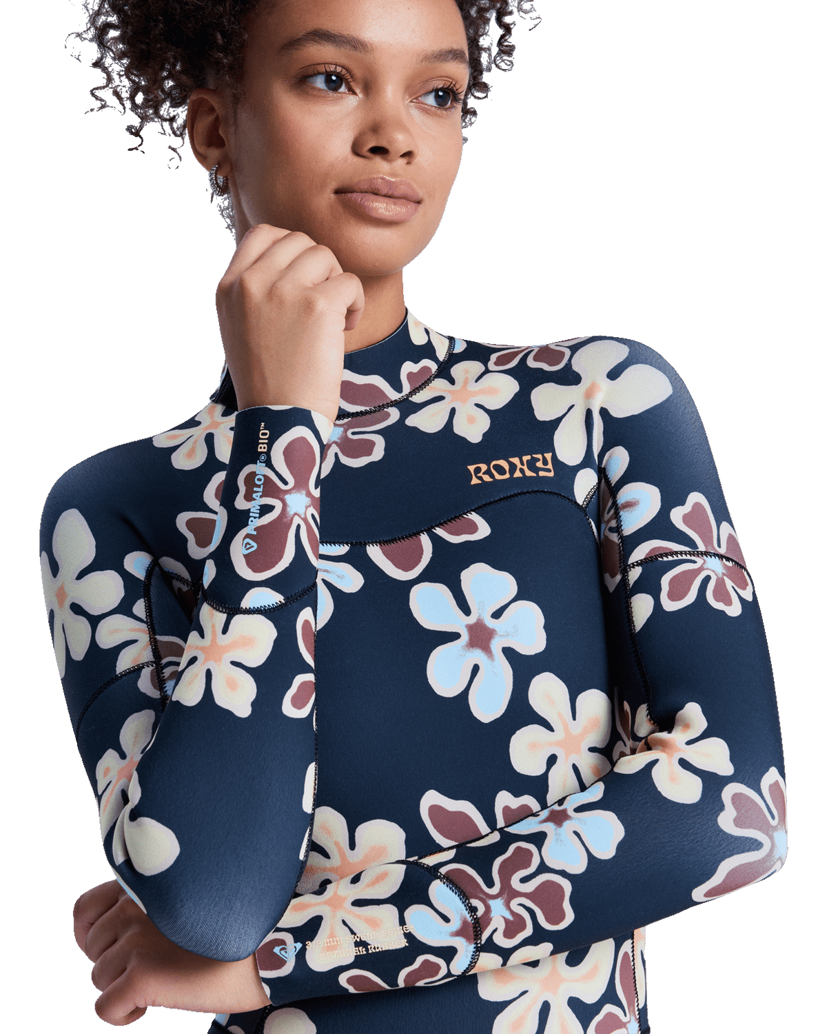Swell Natural 3/2mm Back Zip Wetsuit in Flower