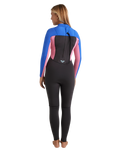 The Roxy Womens Prologue+ 5/4mm Back Zip Wetsuit in Cobalt