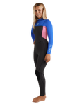 The Roxy Womens Prologue+ 5/4mm Back Zip Wetsuit in Cobalt