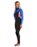 The Roxy Womens Prologue+ 5/4mm Back Zip Wetsuit in Cobalt