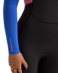 The Roxy Womens Prologue+ 5/4mm Back Zip Wetsuit in Cobalt