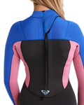 The Roxy Womens Prologue+ 5/4mm Back Zip Wetsuit in Cobalt