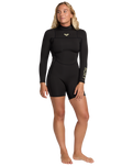 Prologue+ 2mm Long Sleeve Back Zip Spring Wetsuit in Black