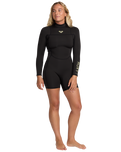 Prologue+ 2mm Long Sleeve Back Zip Spring Wetsuit in Black