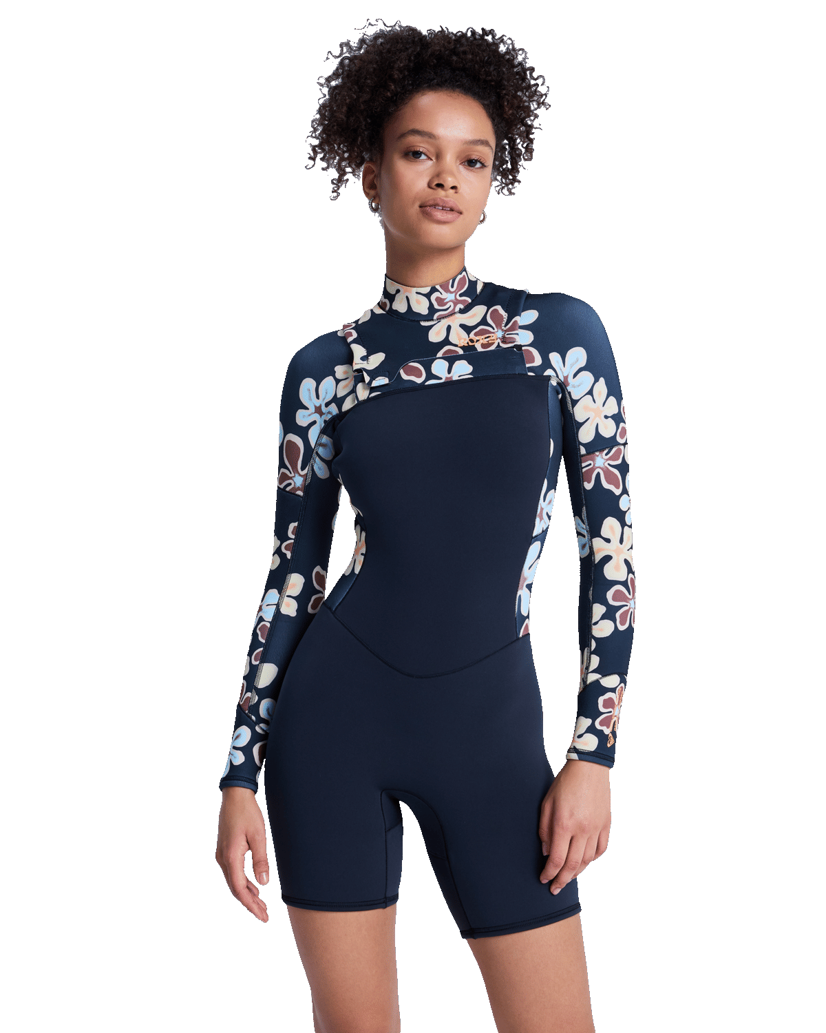 Swell Natural 2mm Front Zip Spring Wetsuit in Flower