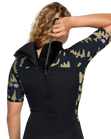 Swell Natural 2mm Back Zip Shorty Spring Wetsuit in Black Floral