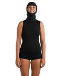 The Roxy Swell Series Natural 2mm Hooded Wetsuit Vest in Black