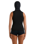 The Roxy Swell Series Natural 2mm Hooded Wetsuit Vest in Black
