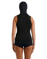 The Roxy Swell Series Natural 2mm Hooded Wetsuit Vest in Black