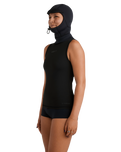 The Roxy Swell Series Natural 2mm Hooded Wetsuit Vest in Black