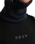 The Roxy Swell Series Natural 2mm Hooded Wetsuit Vest in Black