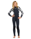 Girls Swell 4/3mm Chest Zip Wetsuit in Pacific