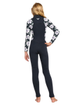 Girls Swell 4/3mm Chest Zip Wetsuit in Pacific