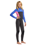 The Roxy Girls Prologue+ 5/4mm Wetsuit Back Zip in Cobalt
