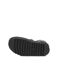 The Dr Martens Womens Blaire Quad Hydro Leather Platform Gladiator Sandals in Black Hydro