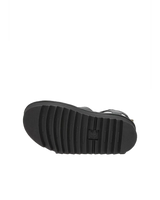 The Dr Martens Womens Blaire Quad Hydro Leather Platform Gladiator Sandals in Black Hydro