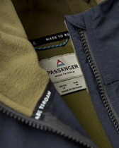 The Passenger Mens Roamer Lite Softshell Jacket in Black & Khaki