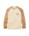 Laidback Raglan Long Sleeve T-Shirt in Birch & Toffee