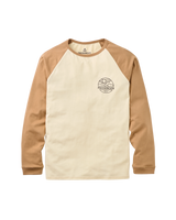 Laidback Raglan Long Sleeve T-Shirt in Birch & Toffee