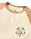 Laidback Raglan Long Sleeve T-Shirt in Birch & Toffee