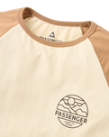 Laidback Raglan Long Sleeve T-Shirt in Birch & Toffee