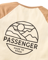 Laidback Raglan Long Sleeve T-Shirt in Birch & Toffee
