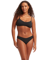The Seafolly Womens Sea Dive Bralette Bikini Top in Black
