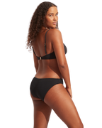 The Seafolly Womens Sea Dive Bralette Bikini Top in Black