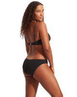 The Seafolly Womens Sea Dive Bralette Bikini Top in Black