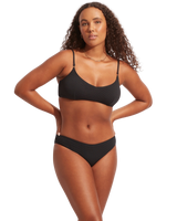 The Seafolly Womens Sea Dive Bralette Bikini Top in Black