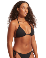 The Seafolly Womens Sea Dive Tri Bikini Top in Black