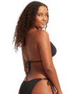 The Seafolly Womens Sea Dive Tri Bikini Top in Black