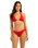 The Seafolly Womens Collective Multi Fit Longline Tri Bikini Top in Cosmo Red