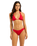 The Seafolly Womens Collective Multi Fit Longline Tri Bikini Top in Cosmo Red