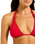 The Seafolly Womens Collective Multi Fit Longline Tri Bikini Top in Cosmo Red