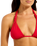 The Seafolly Womens Collective Multi Fit Longline Tri Bikini Top in Cosmo Red