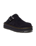 The Dr Martens Womens Zebzag Suede Casual Slingback Platform Mules in Black