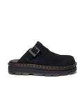 The Dr Martens Womens Zebzag Suede Casual Slingback Platform Mules in Black