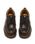 Lowell Leather Moc Toe Shoes in Black