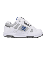 Stag Shoes in White, Blue & Grey