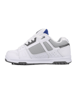 Stag Shoes in White, Blue & Grey