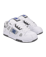 Stag Shoes in White, Blue & Grey