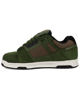 The DC Shoes Mens Stag Shoes in Olive & Off White