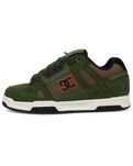 The DC Shoes Mens Stag Shoes in Olive & Off White