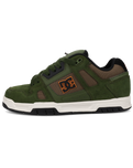 The DC Shoes Mens Stag Shoes in Olive & Off White