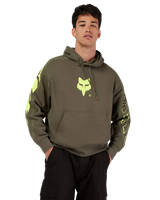 Elevated Oversized Pullover Hoodie in Military Green