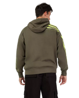 Elevated Oversized Pullover Hoodie in Military Green