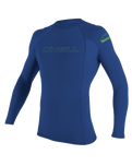 The O'Neill Boys Basic Skins Long Sleeved Rash Vest in Pacific