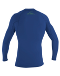 The O'Neill Boys Basic Skins Long Sleeved Rash Vest in Pacific