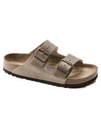 The Birkenstock Mens Arizona Oiled Leather Sandals in Tobacco Brown